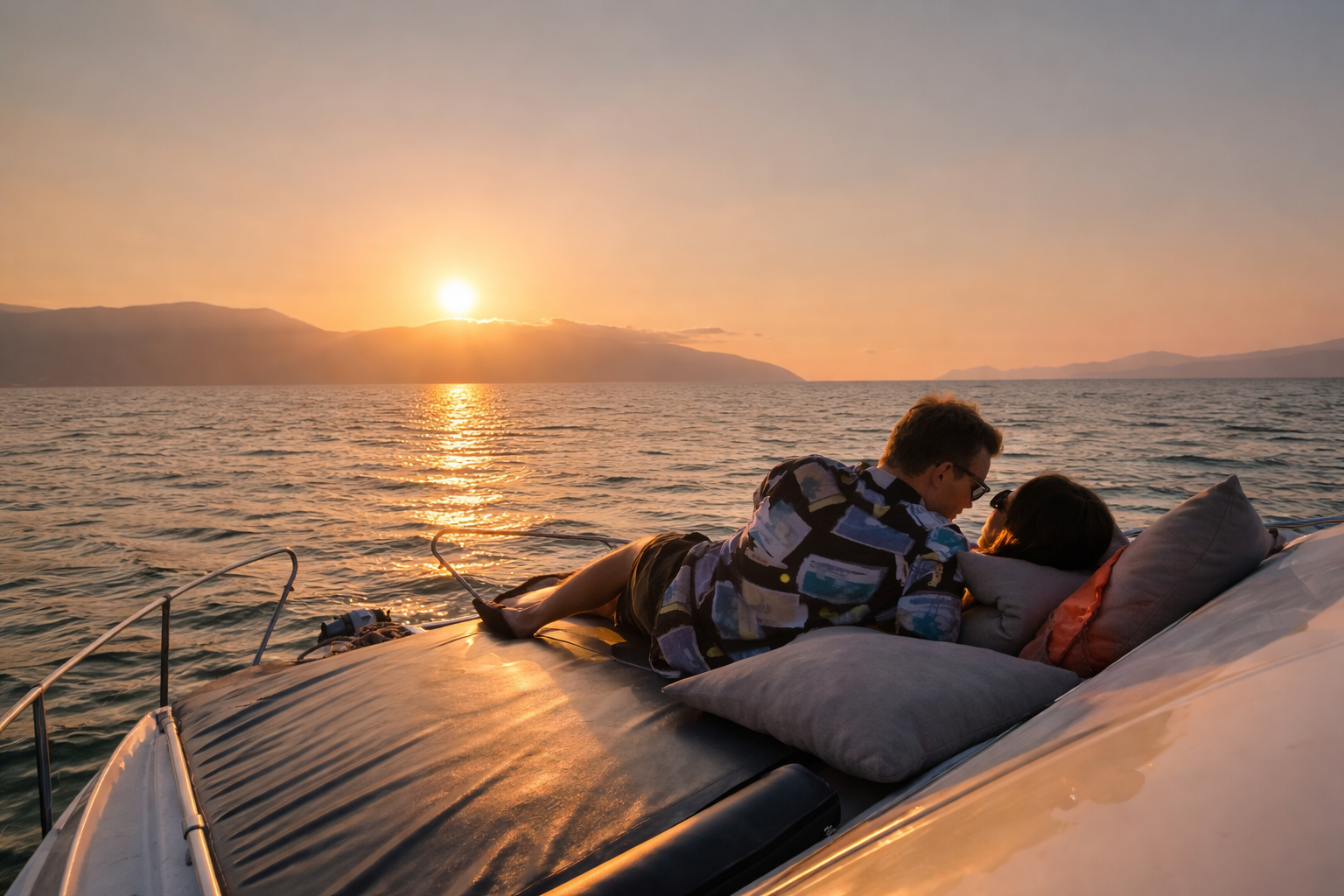 Private 2 hour boat Vlore Bay sunset cruise